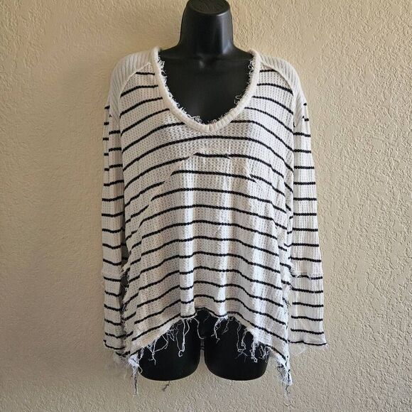 Free People Sunset Park Waffle Knit Thermal Sweater - Picture 2 of 9